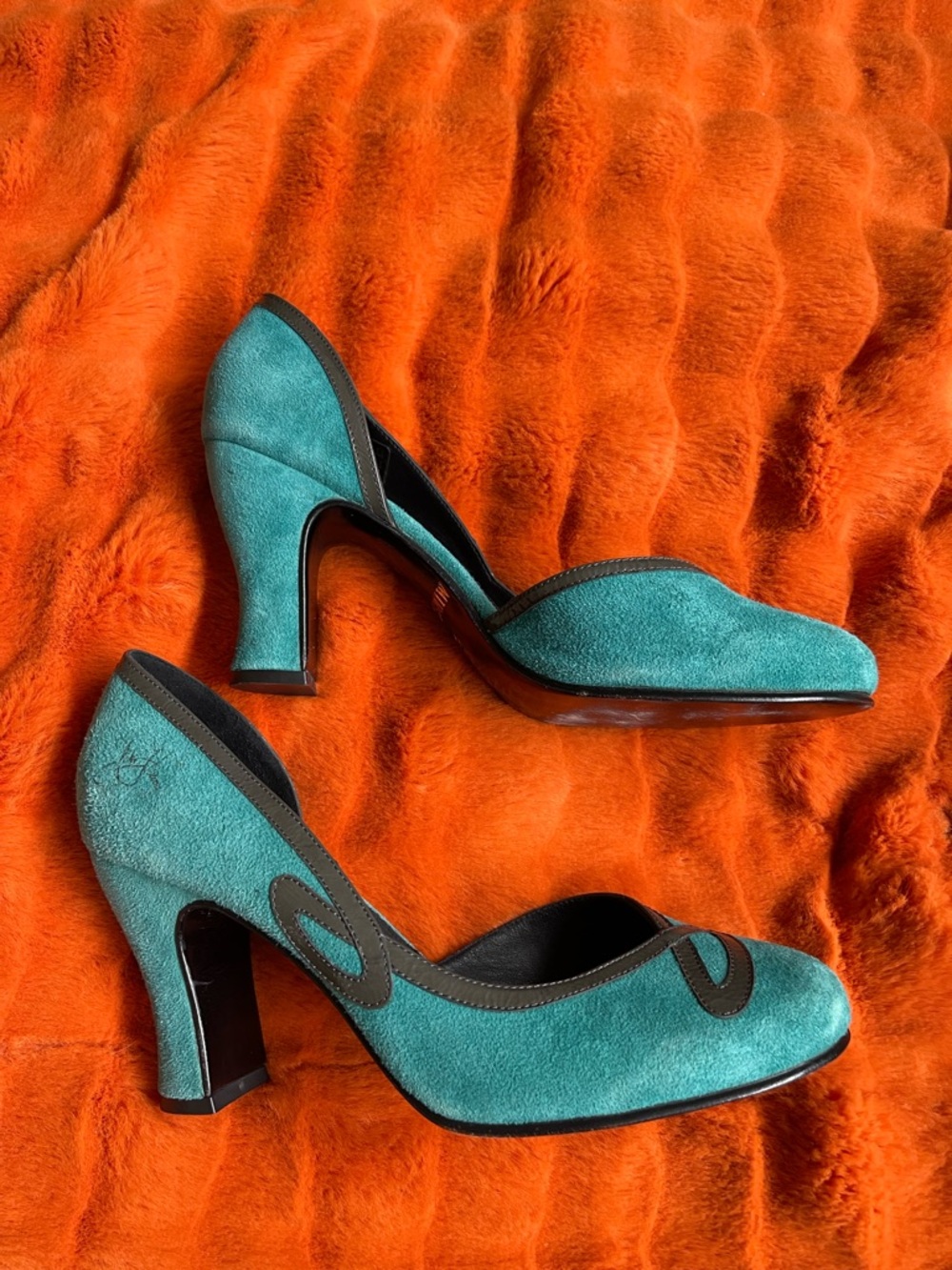 John Fluevog miracles cana turquoise shoes - Picture 4 of 14